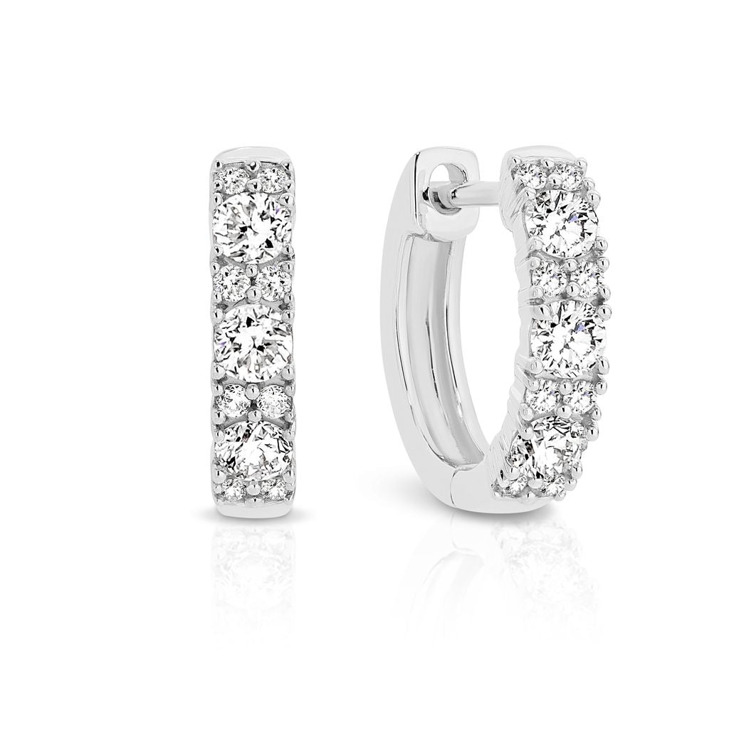 9ct white gold 0.50ct diamond huggies