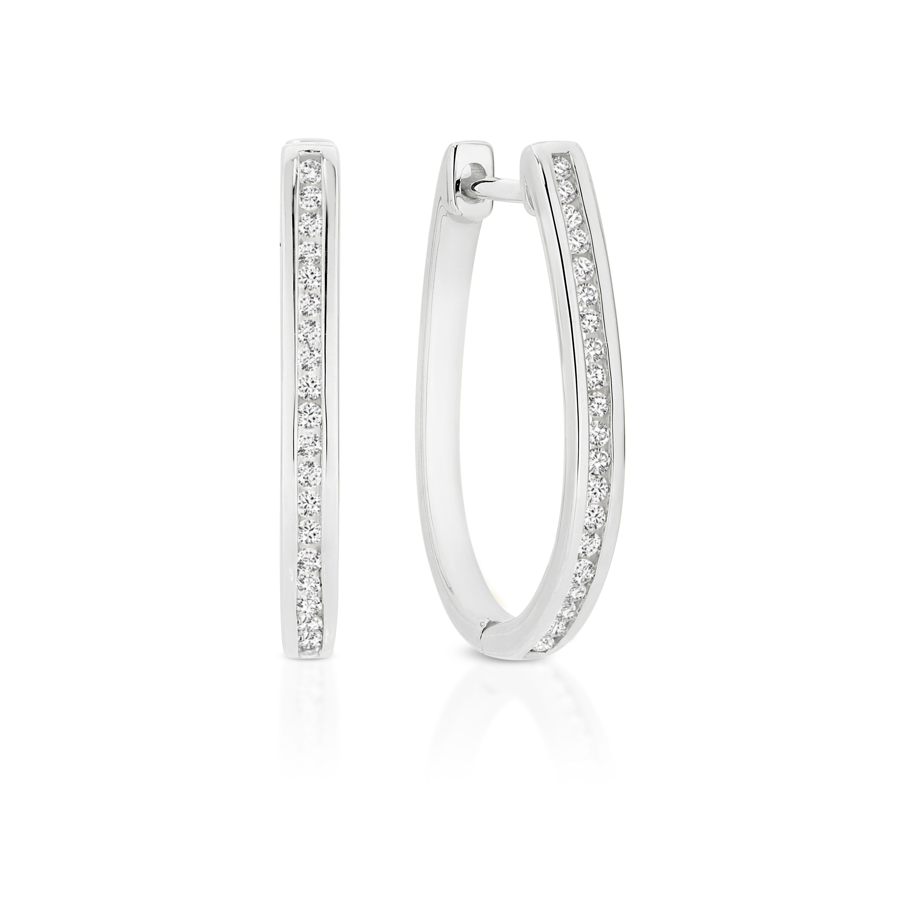 9ct white gold 0.20ct diamond huggies