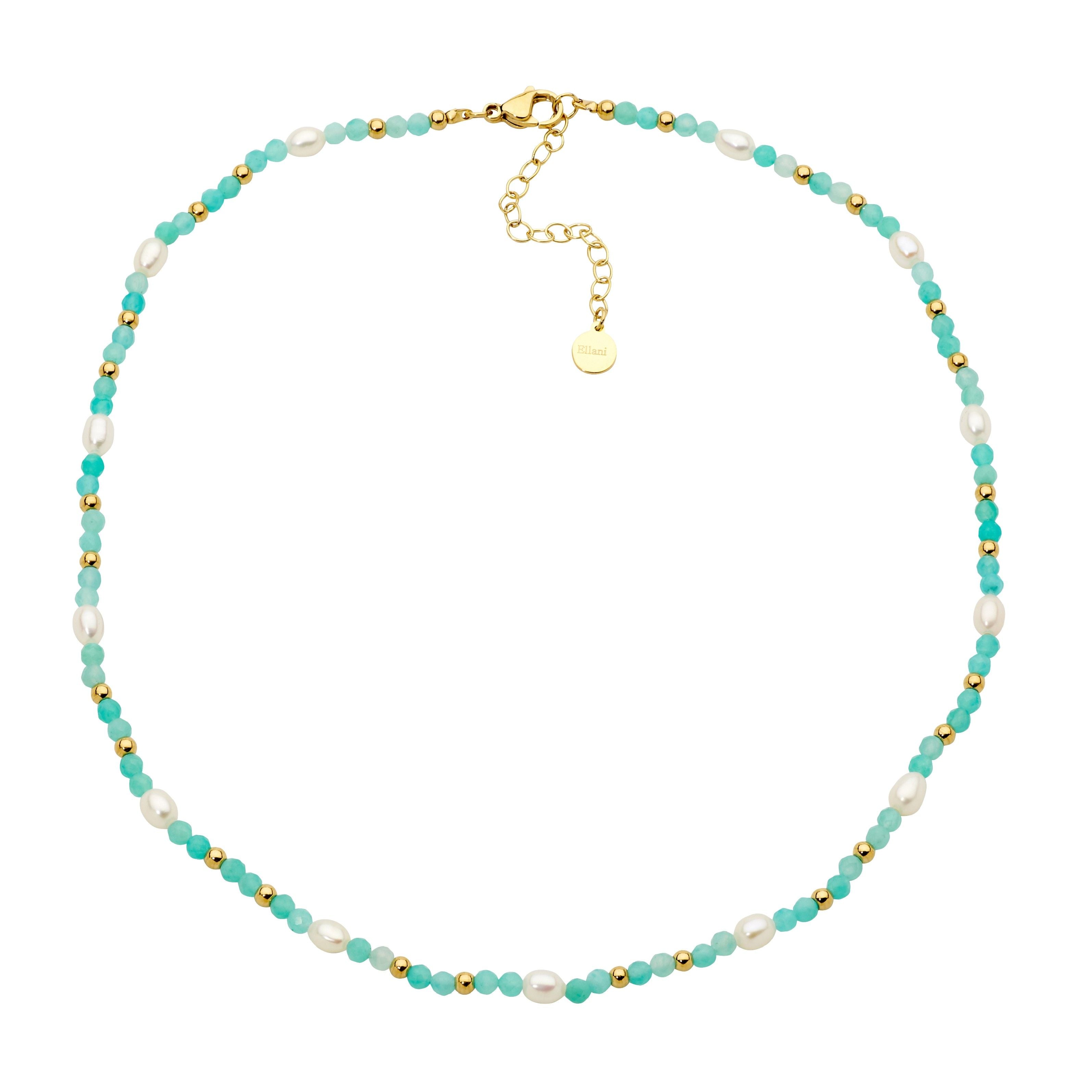 Ellani Amazonite & Pearl Necklace