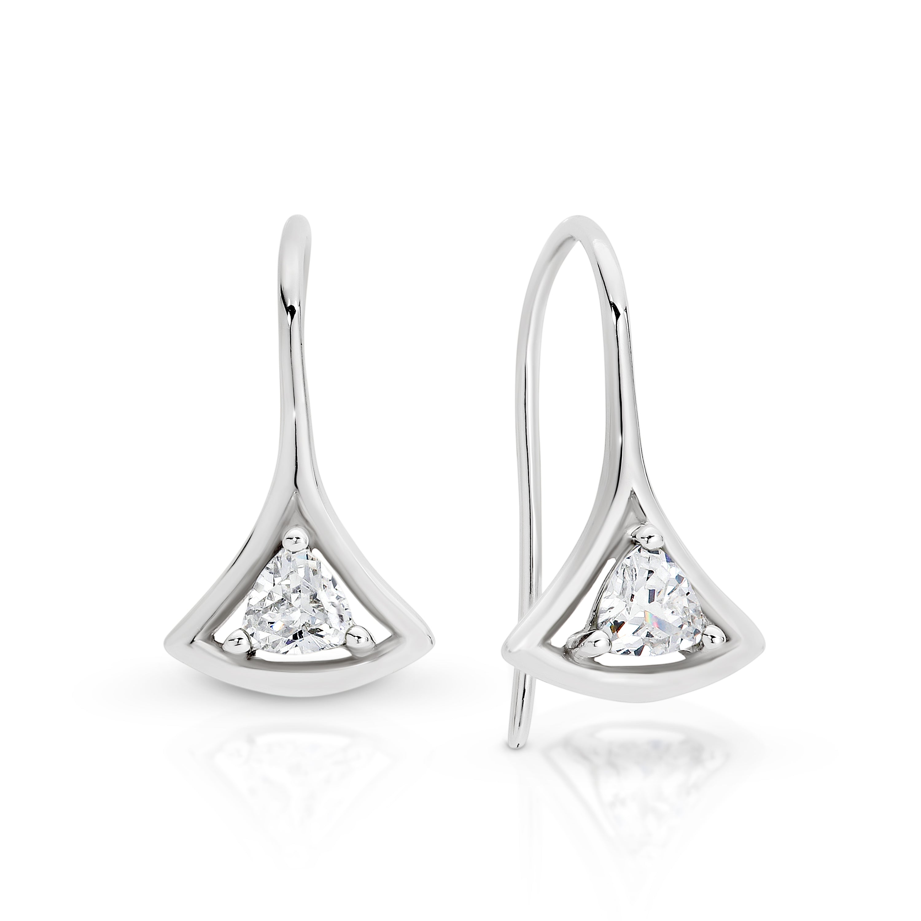 Silver cubic zirconia earrings