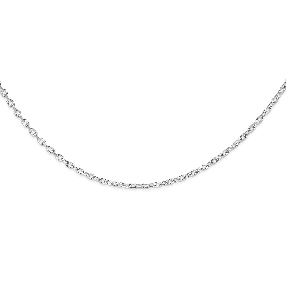 Sterling silver diamond cut cable link chain