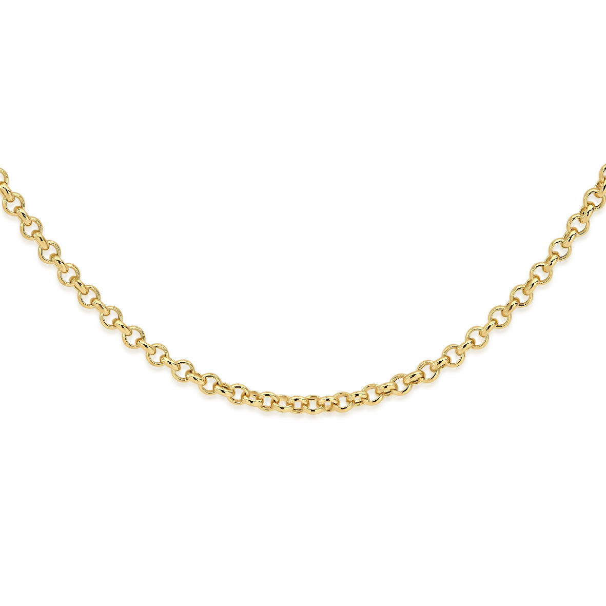 9ct gold round belcher chain