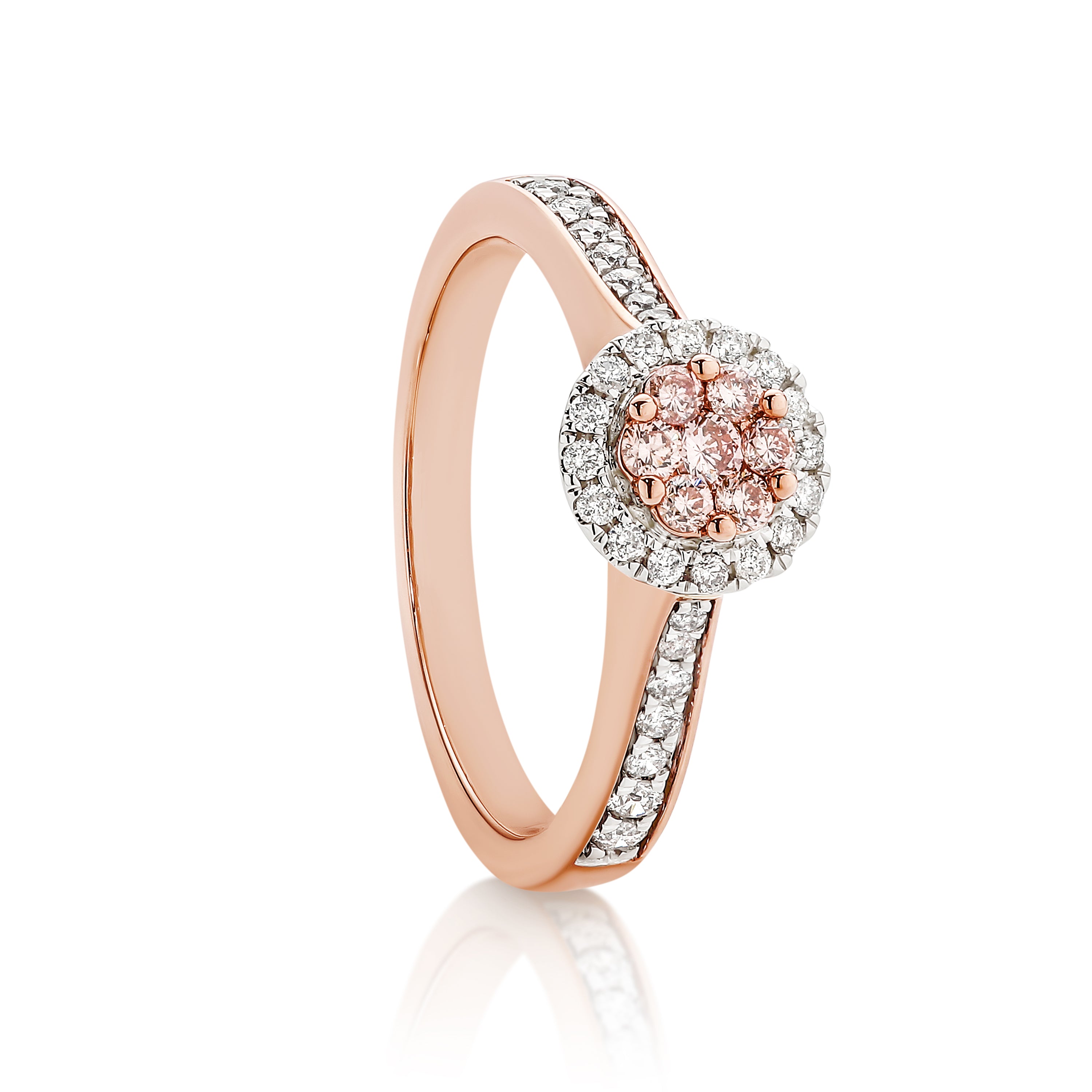 Pink gold shop diamond ring