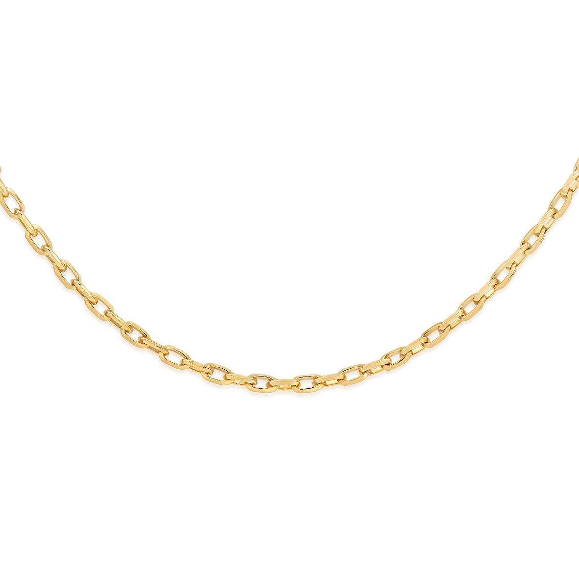 9ct gold oval belcher diamond cut chain